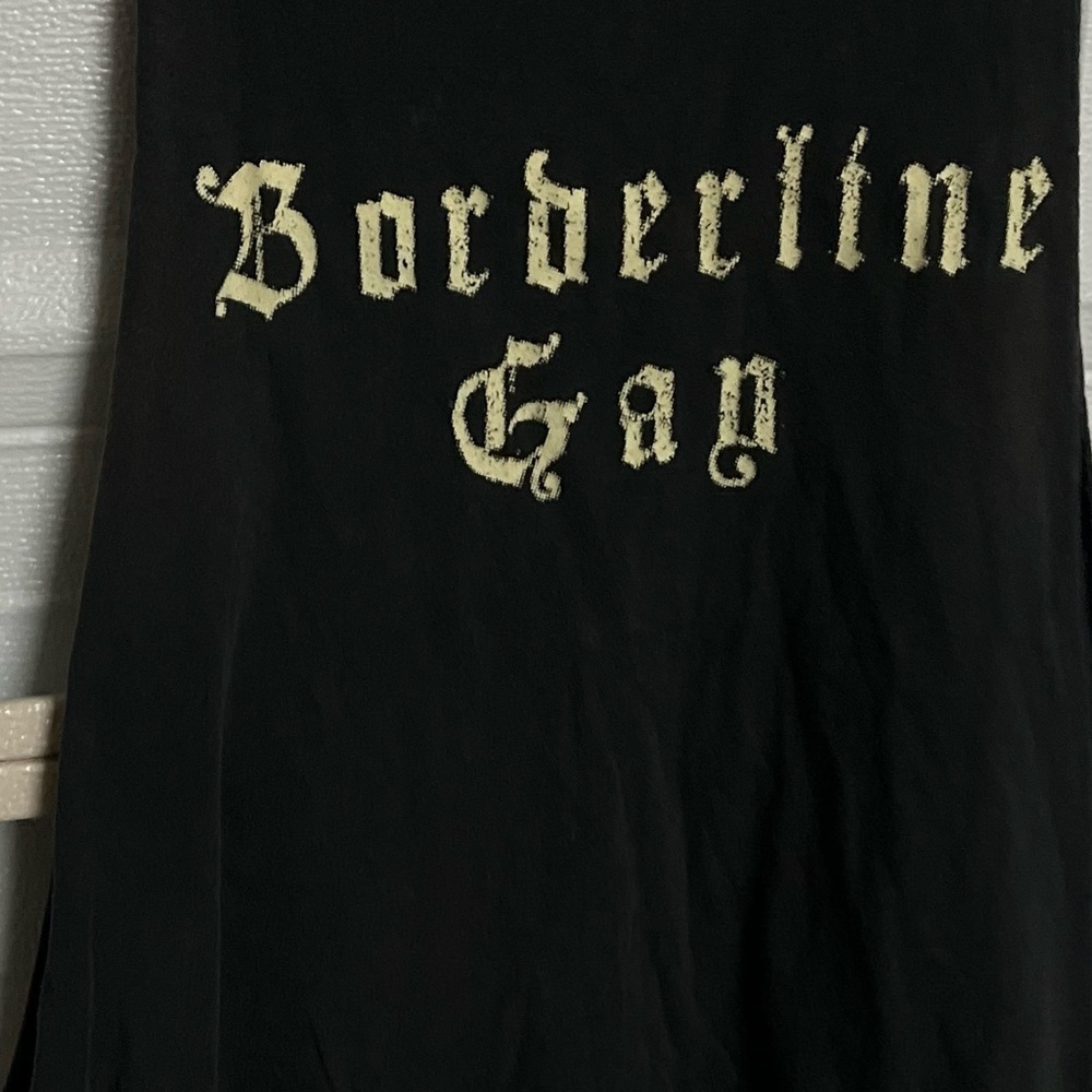 Leave and Kulture “Borderline Gay” Men’s Tank 🌵L - Picture 5 of 6